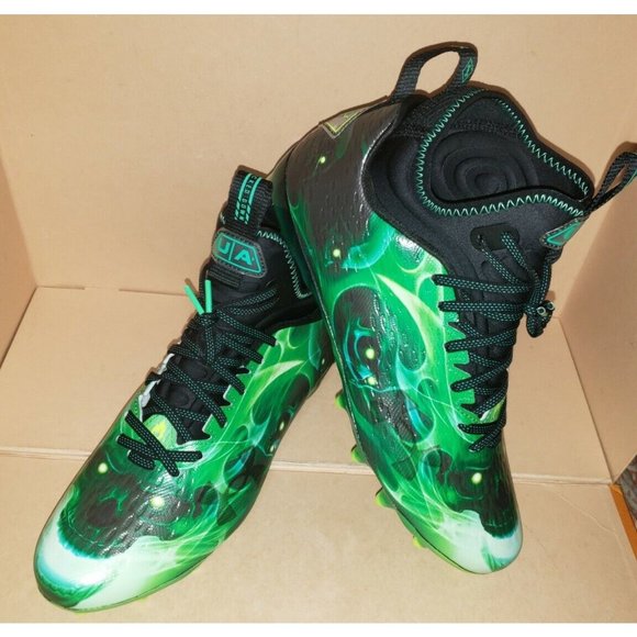 Under Armour UA Spotlight Lux MC LE Slime Green Football Cleats Men\'s Sizes NEW main image 15